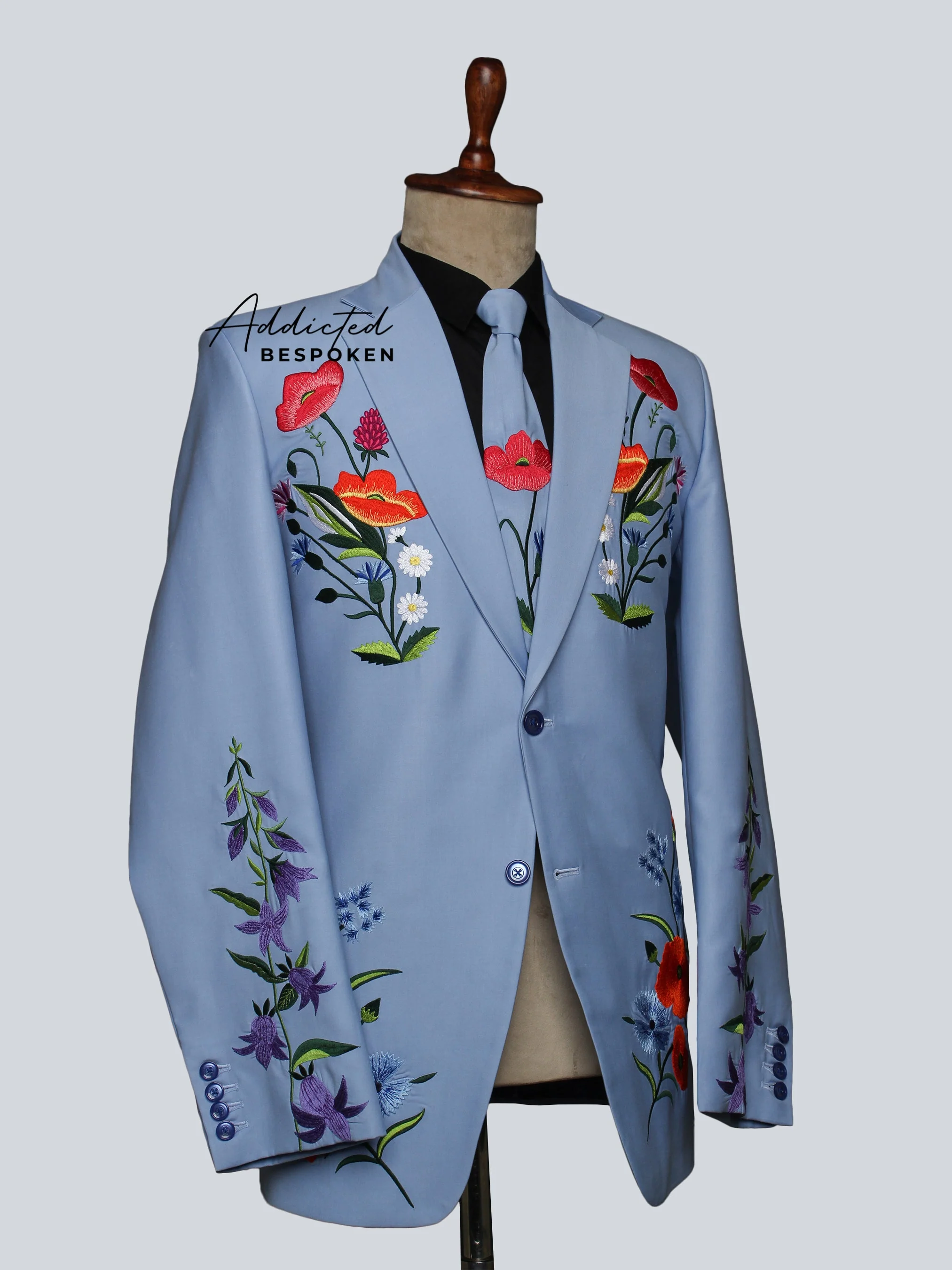 Wedding Floral Western Suit - Image 3