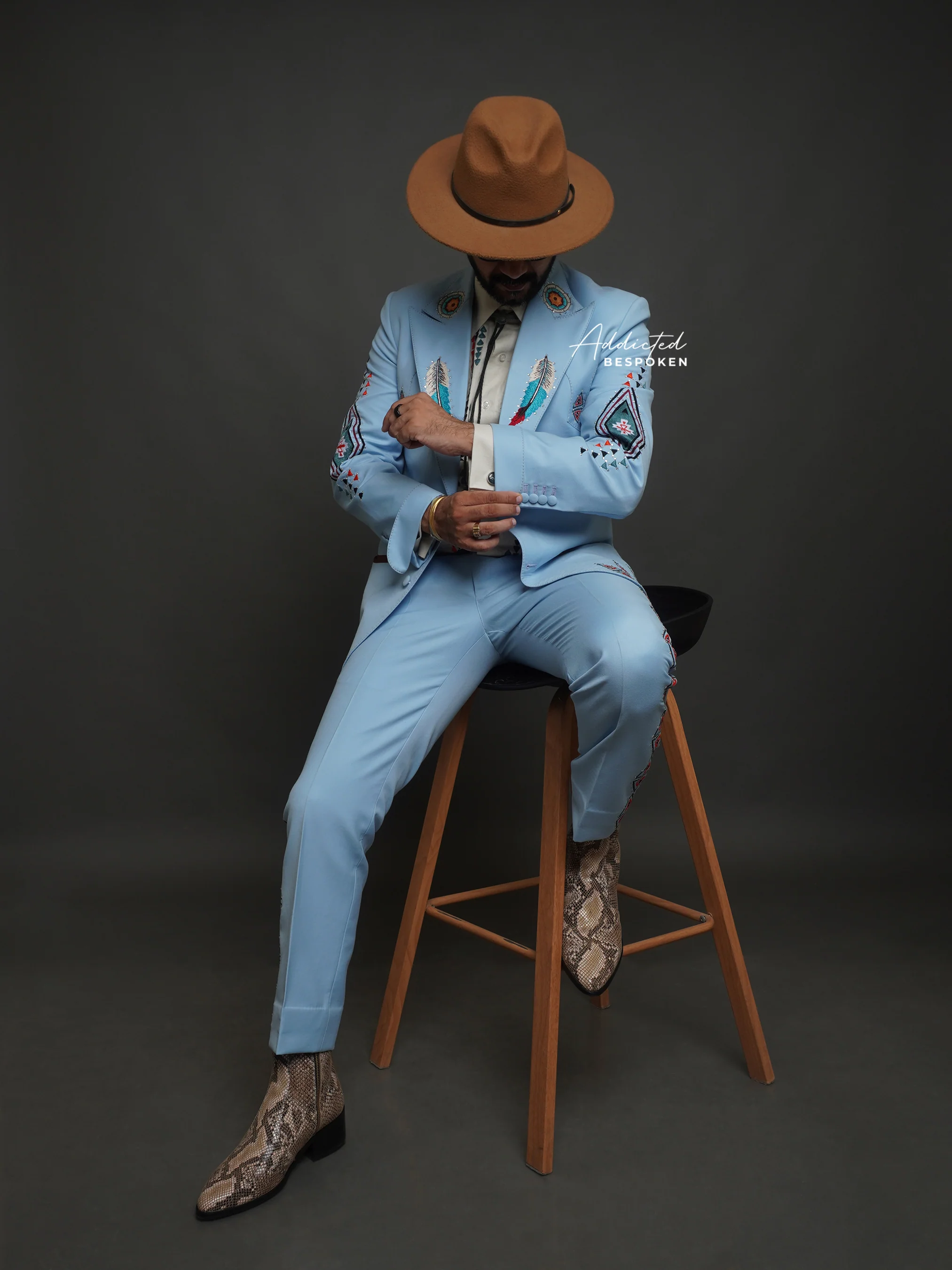 Western-Embroidered Sophistication Suit - Image 3