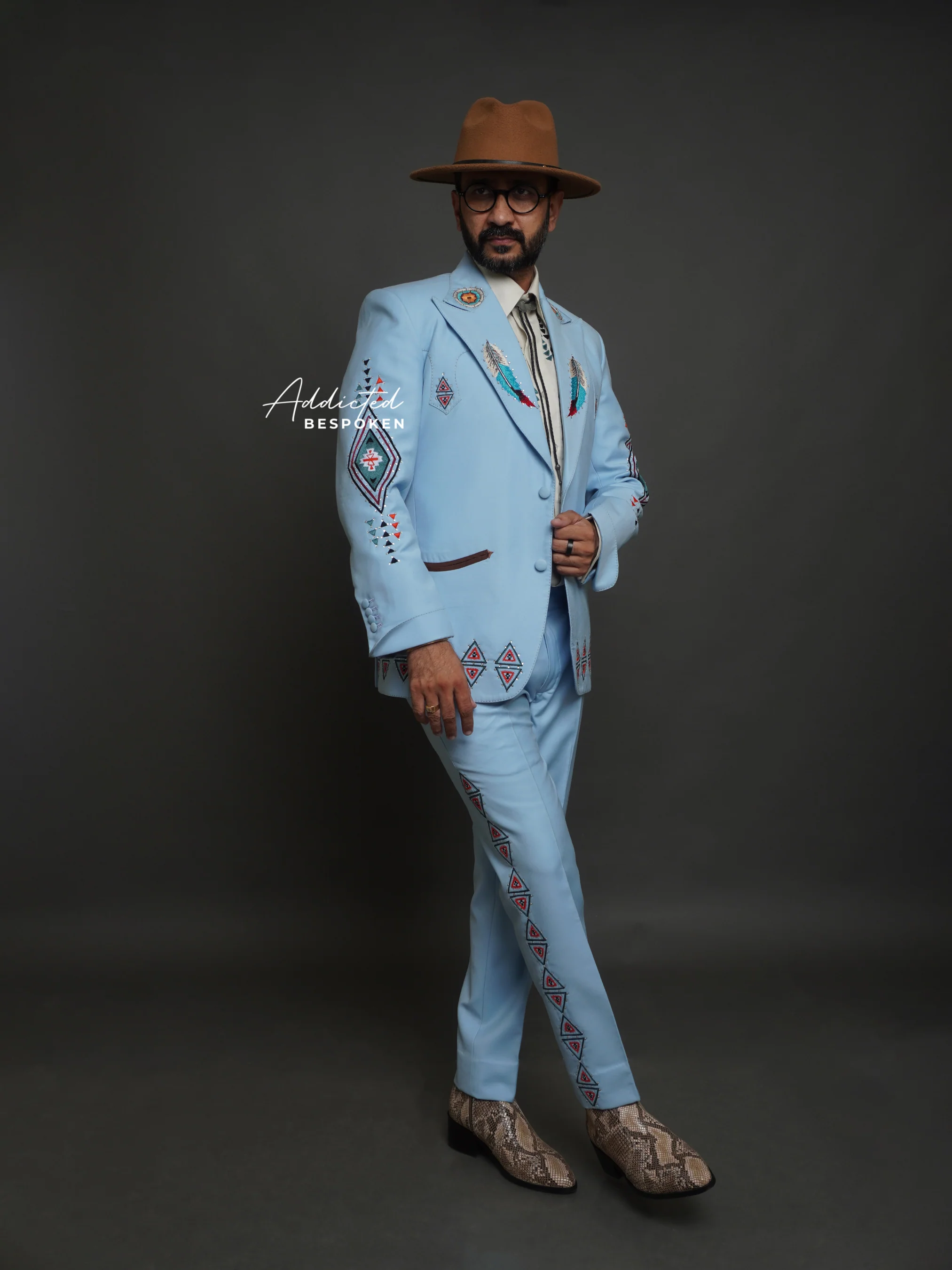 Western-Embroidered Sophistication Suit - Image 4