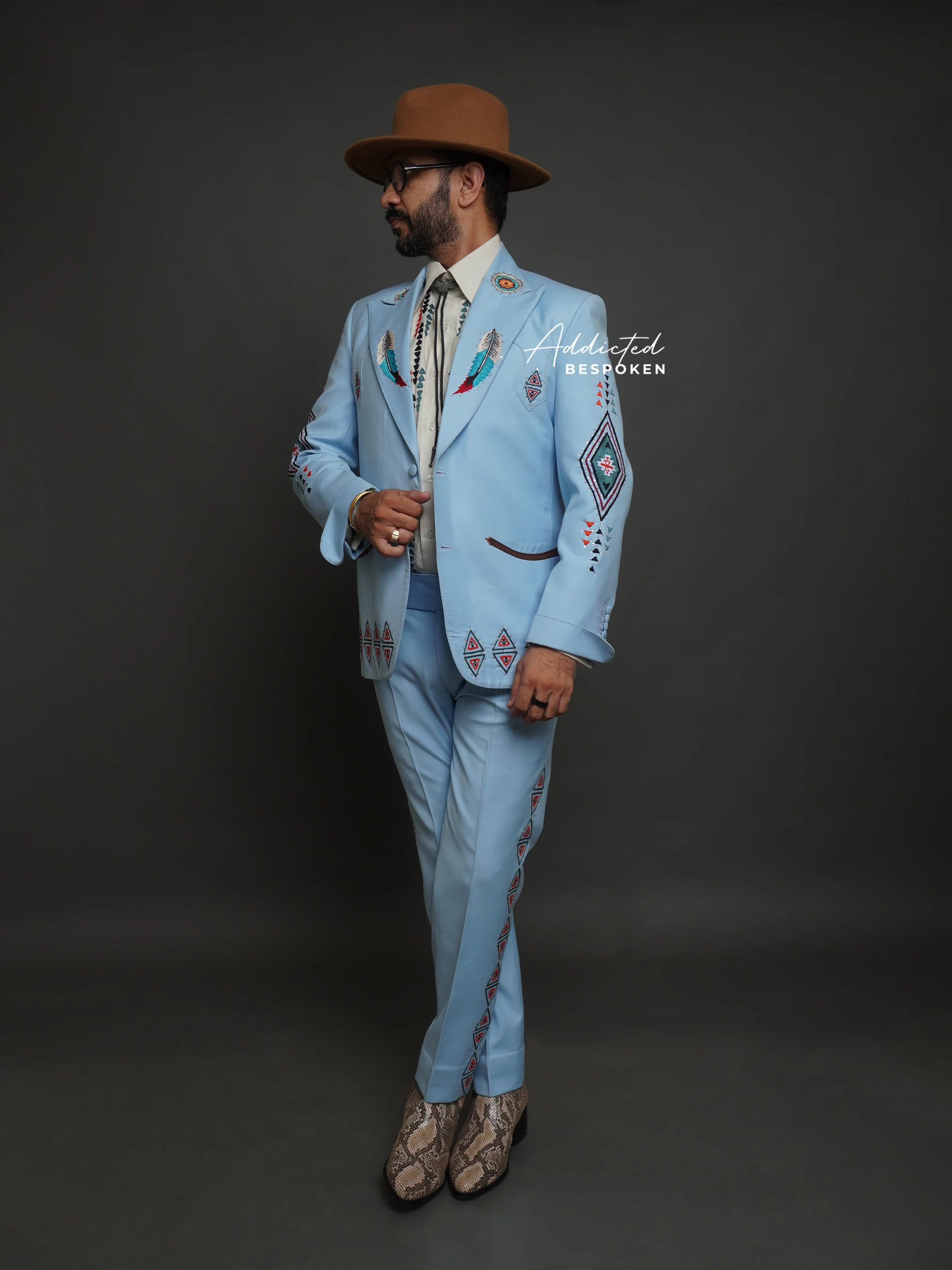 Western-Embroidered Sophistication Suit - Image 5