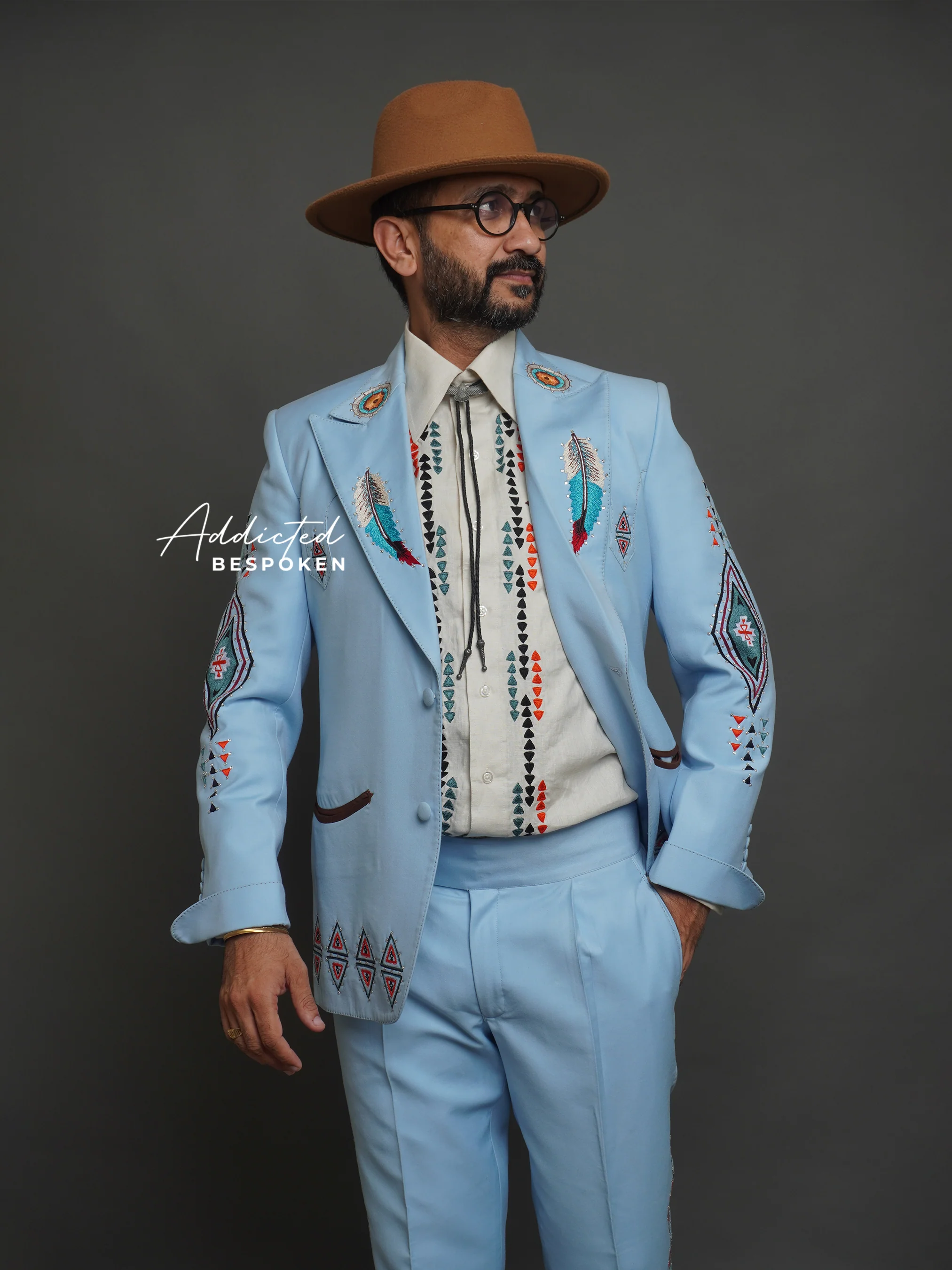 Western-Embroidered Sophistication Suit - Image 6