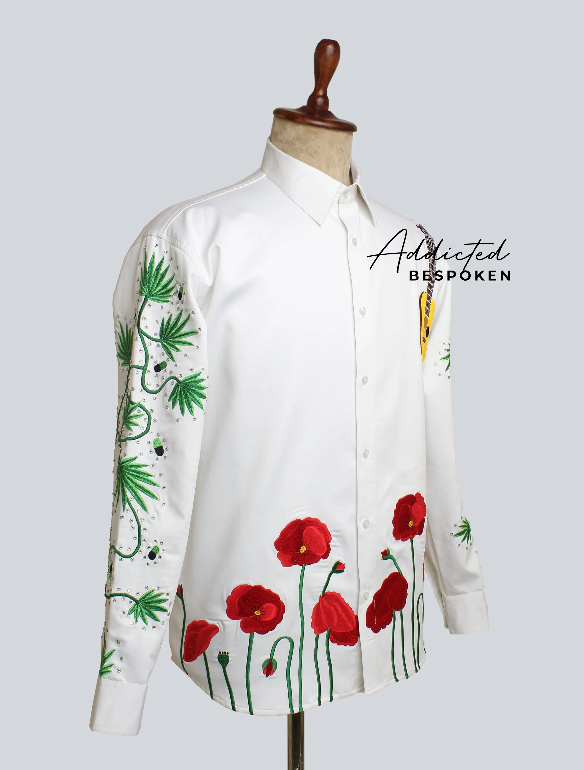 Western Guitar Flowers Shirt - Image 3