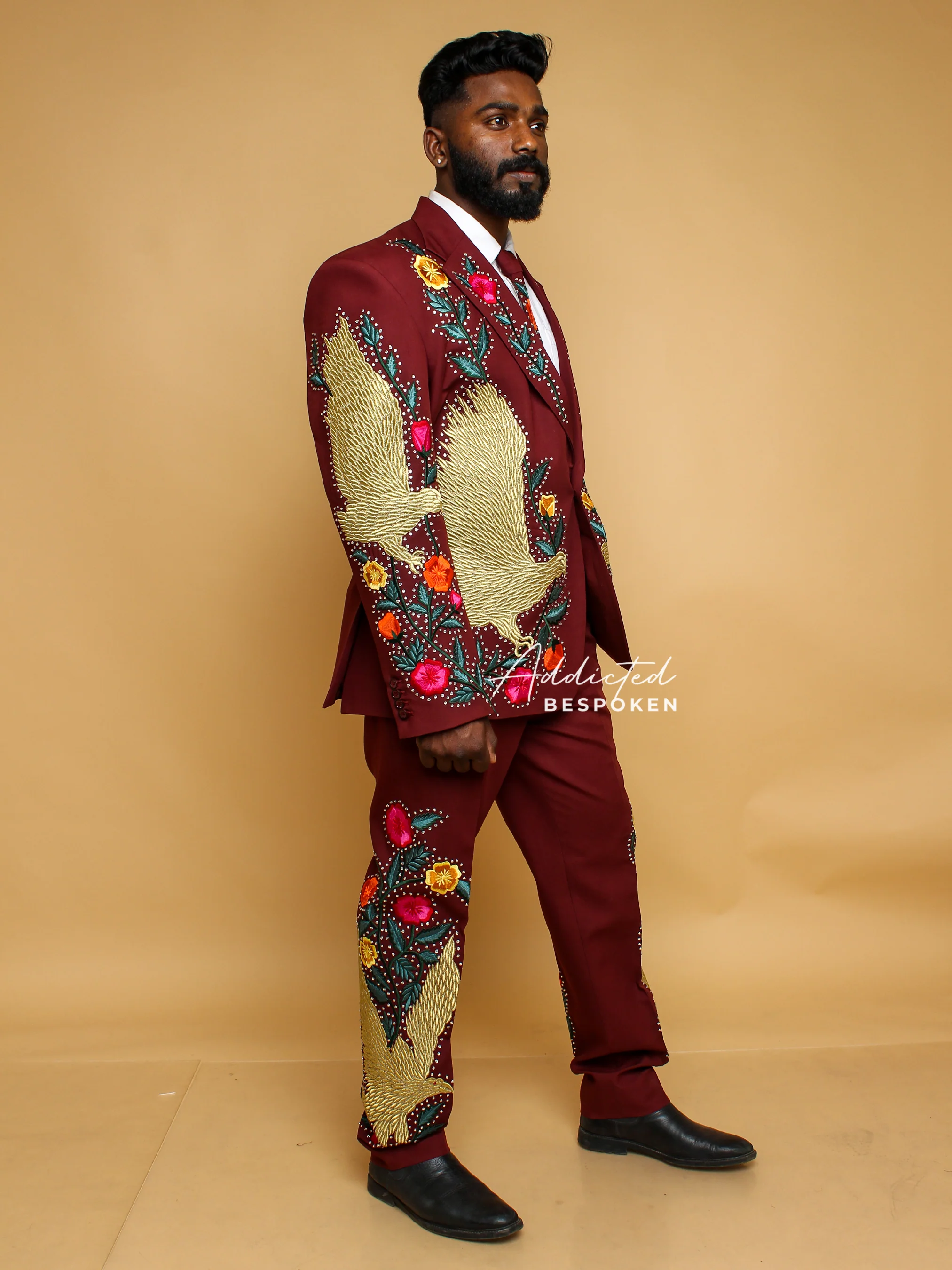 Western Rhinestones Encrusted Pantsuit - Image 3