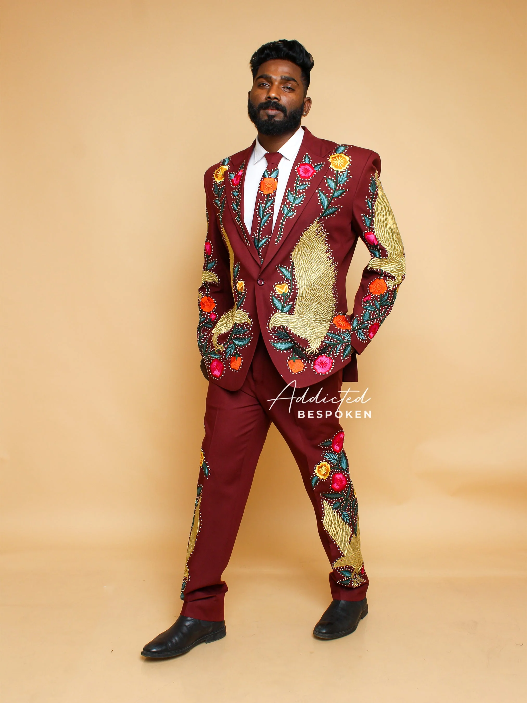 Western Rhinestones Encrusted Pantsuit - Image 4