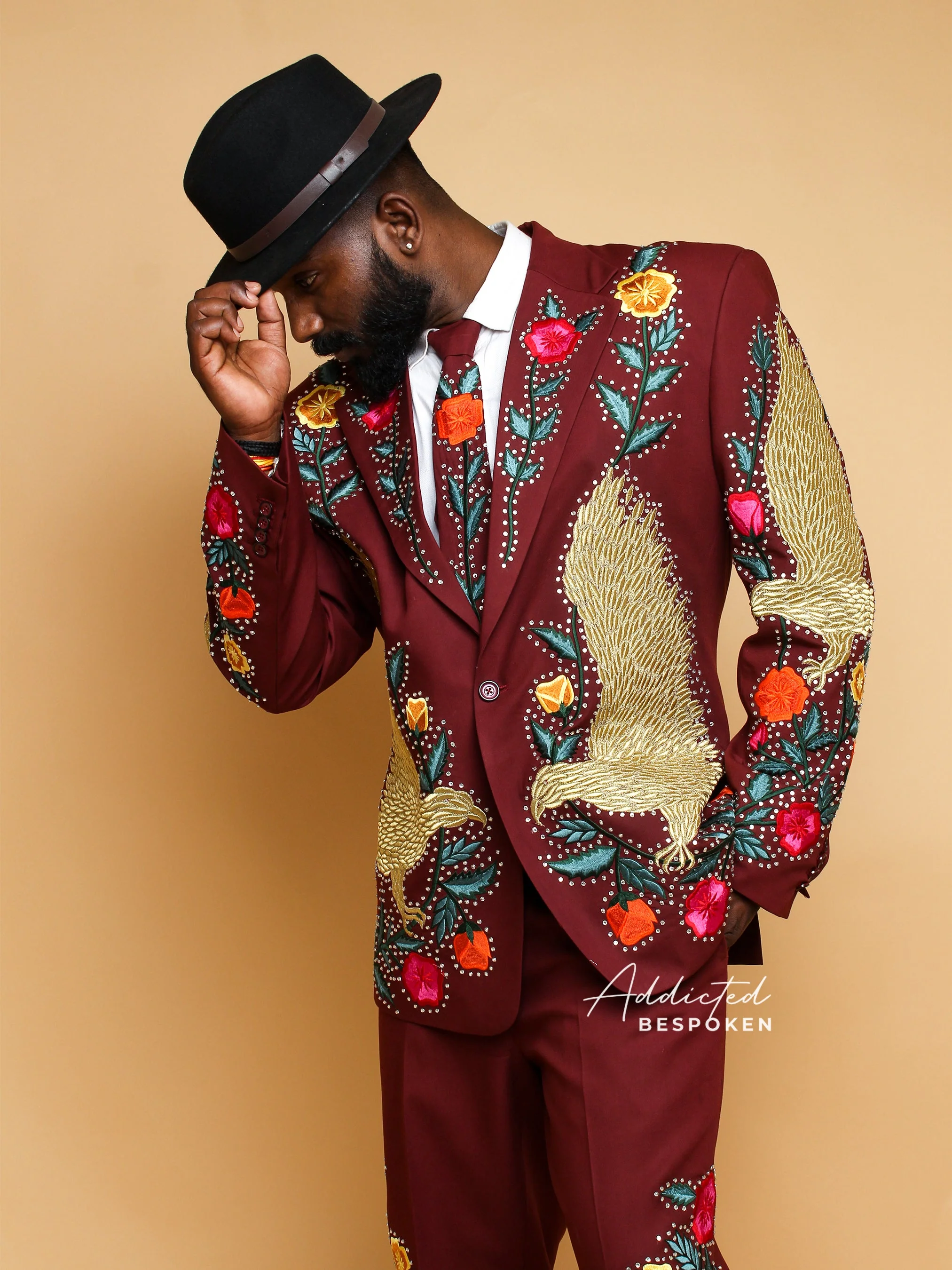 Western Rhinestones Encrusted Pantsuit - Image 5