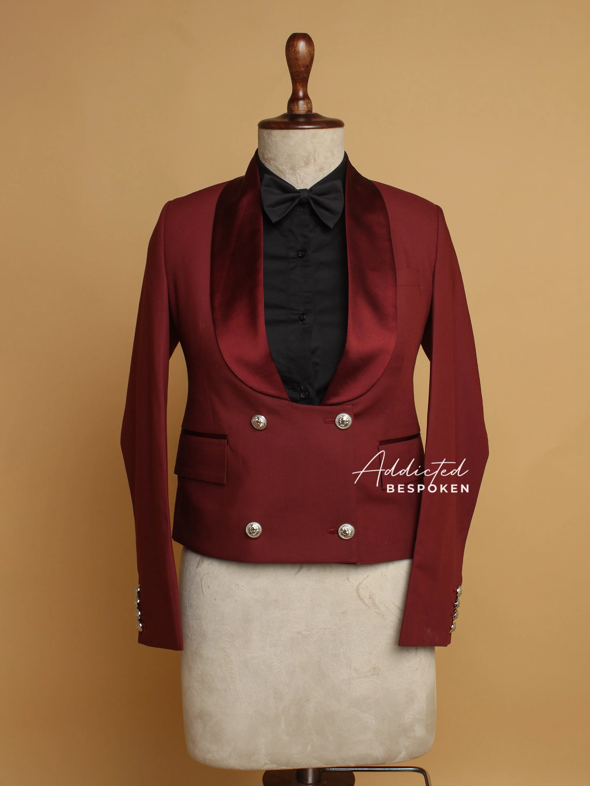Wine Tuxedo Suit - Image 2